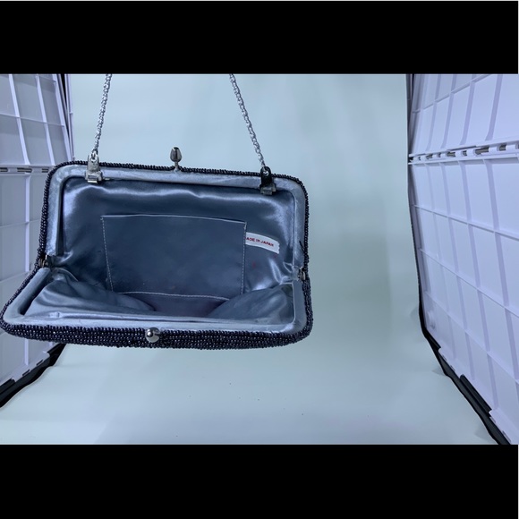 Vintage Made in Japan Black Beaded Evening Purse Made /Japan - Picture 3 of 8